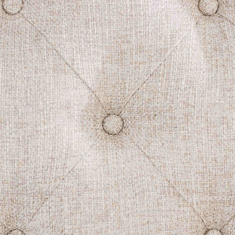 Lit de style très rustique en tissu beige rustique de style oriental, conception contemporaine, structure en bois massif