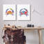 «Colorful Crab Silhouette», ensemble de 2 reproductions d'art sur toile par Lisa Nohren-1575806940