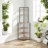 Corner Bookshelf, 6-Tier Rustic Brown