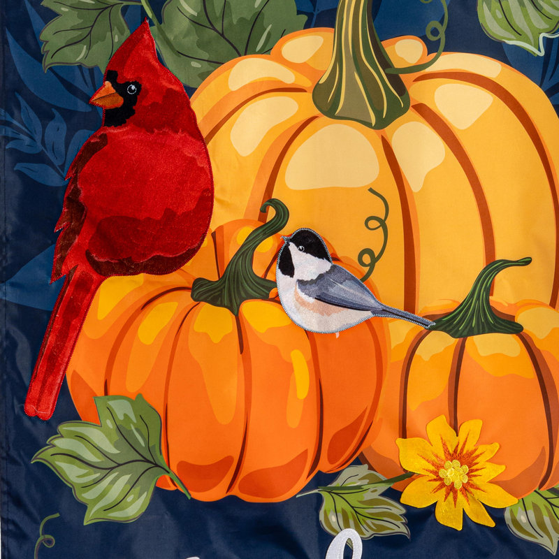 Drapeau «Welcome Friends of Fall Applique House»