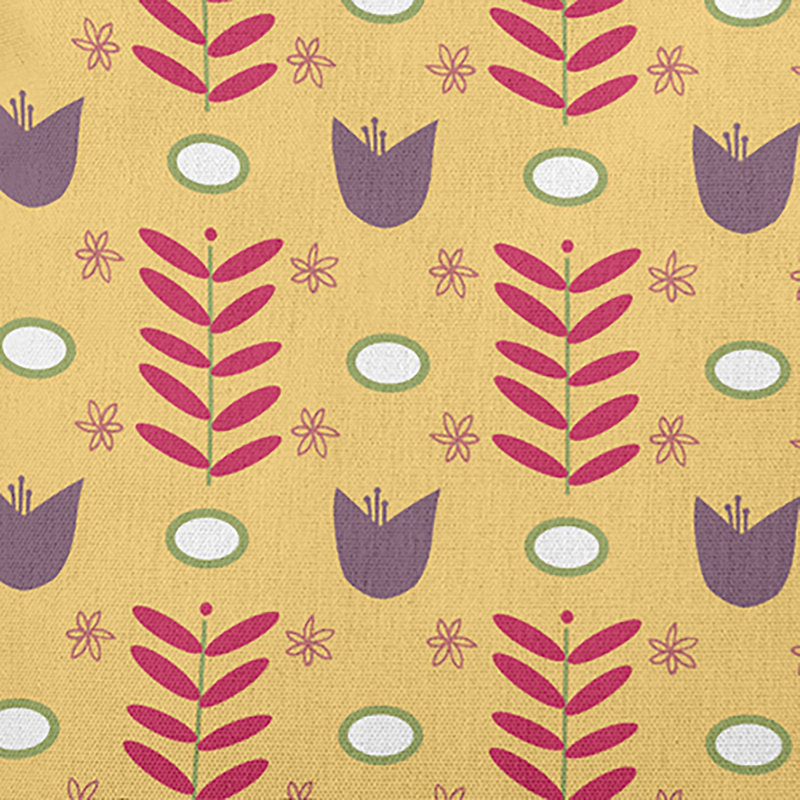Housse et insert de coussin rectangulaire en polyester pour l'intérieur et l'extérieur, Jaune