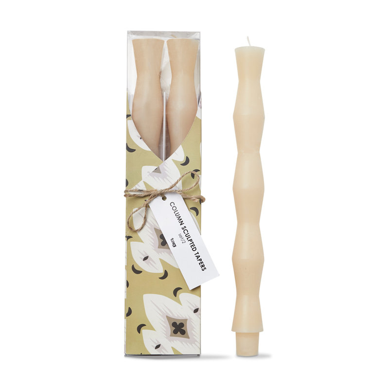 Bougie fantaisie non parfumée avec porte-étain