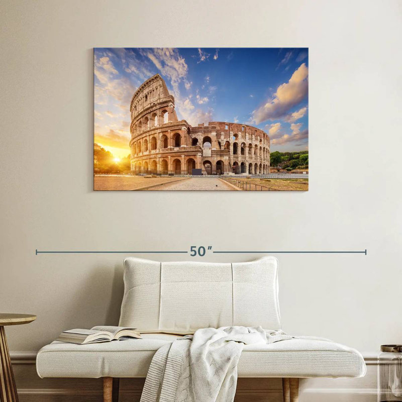 Ravi le Colosseo romain, H 26 po x l 39 po