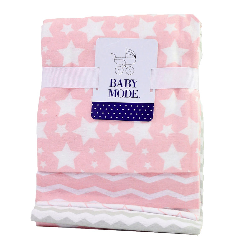 Collection de couverture pour chambre de bébé 7 pièces Stars, Rose