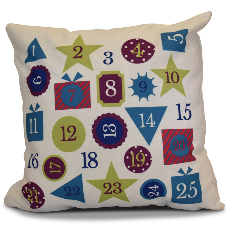 Housse de coussin carrée/insert Geometric, H 26 po x l 26 po, Bleu royal