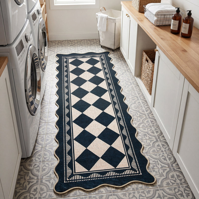 Tapis lavable Easy Jute, Tapis de couloir 2 pi x 6 pi, Noir