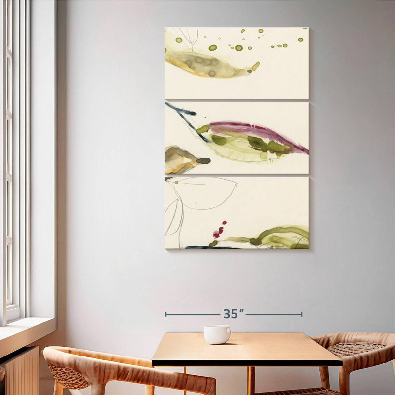 Harnek Leaf Branch Triptych III