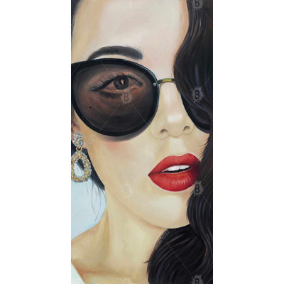 Fashionable sunglasses - 15.75"x31.50" Desk mat