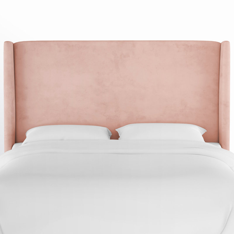 Bellfield Upholstered Headboard, Full, Classic Blush Performance Velvet