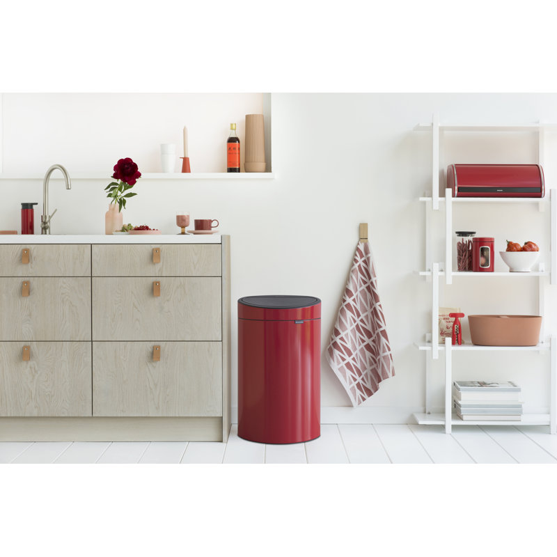 Brabantia Touch Bin New Recycle 40L, Passion Red