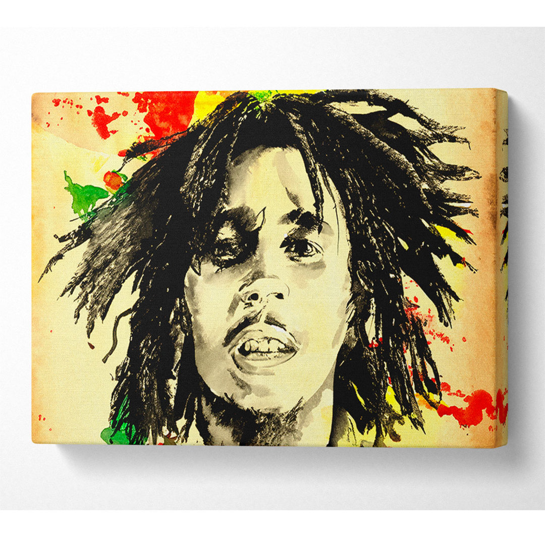 Bob Marley Splash Colour - Kunstdrucke auf Leinwand