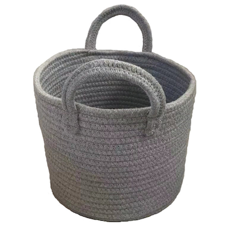 Fabric Laundry Hamper with Handles, Gray