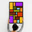 Peinture murale élégante en verre trempé 18,1 po x 28,3 po | 100% verre trempé, épaisseur: 0,16 pouce | Imprimé UV pour des couleurs éclatantes et une durabilité | Parfait pour la décoration intérieure et l'esthétique moderne-1116250793