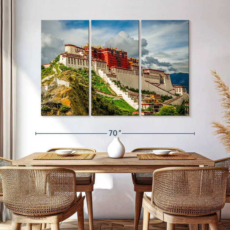 Adella, Palais du Tibet, Tibet, H 42 po x l 65 po