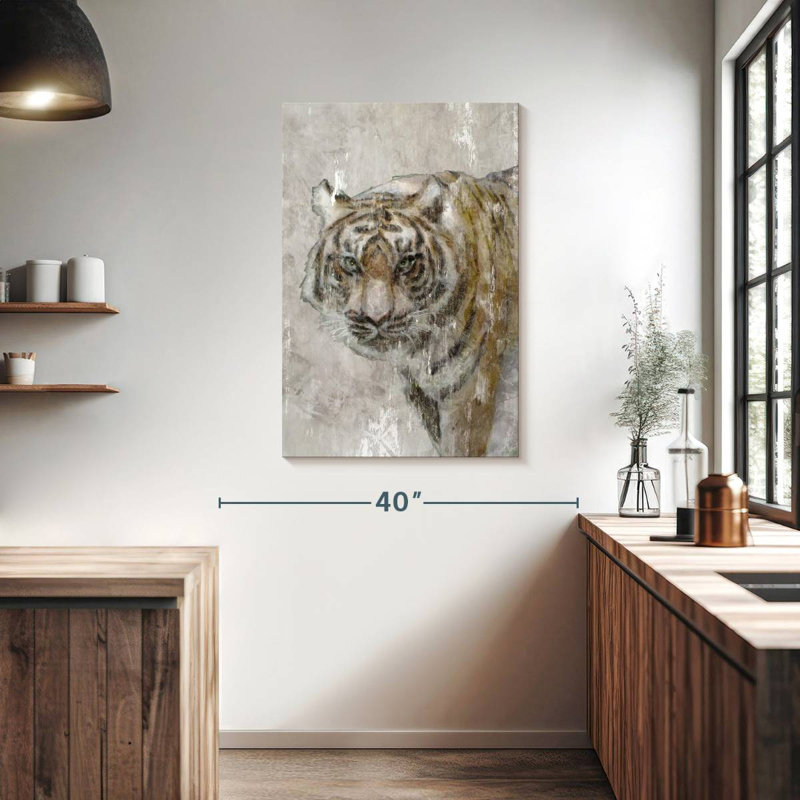 Yeux de tigre, H 39 po x l 26 po