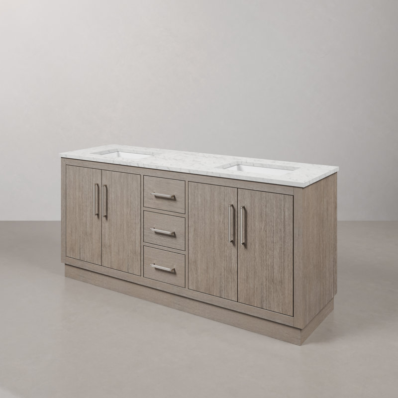 Hugo 72'' W Double Vanity, Chrome