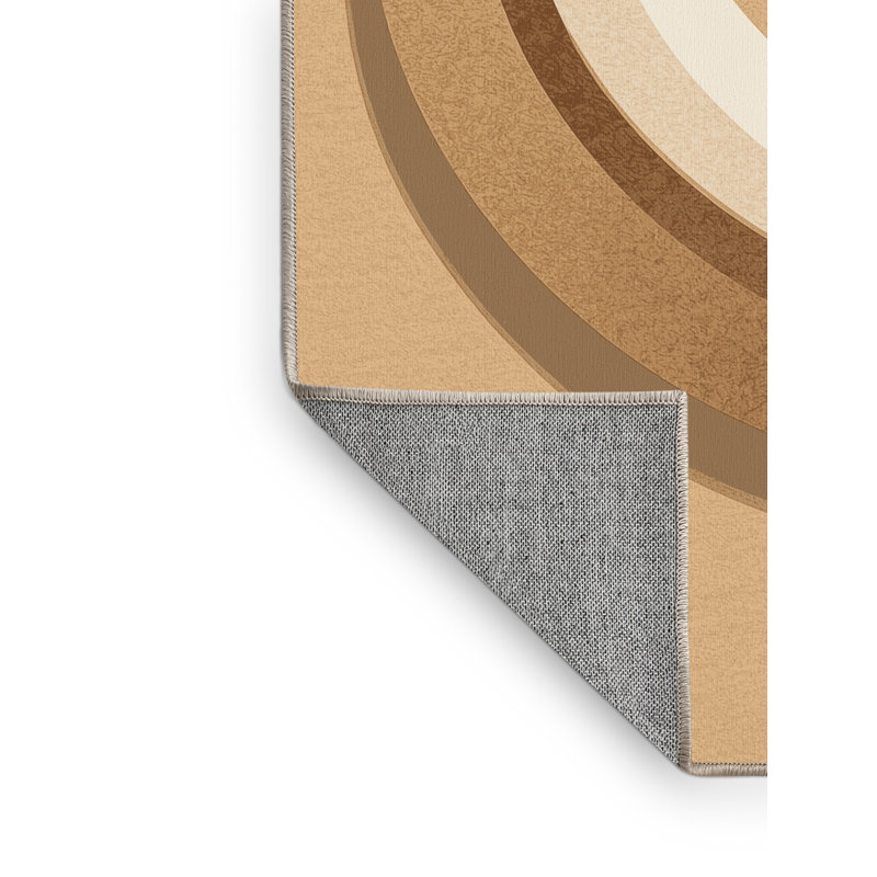 Tapis beige uni lavable à la machine Easton, 2 pi x 3 pi