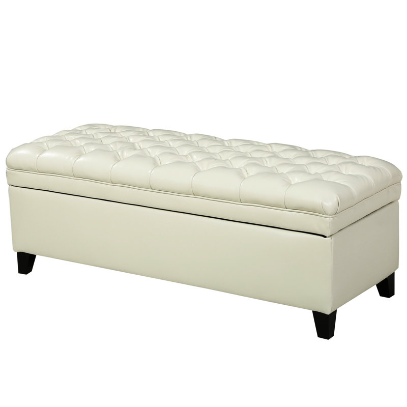 Storage Ottoman, Ivory