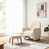 Tissu beige et blanc