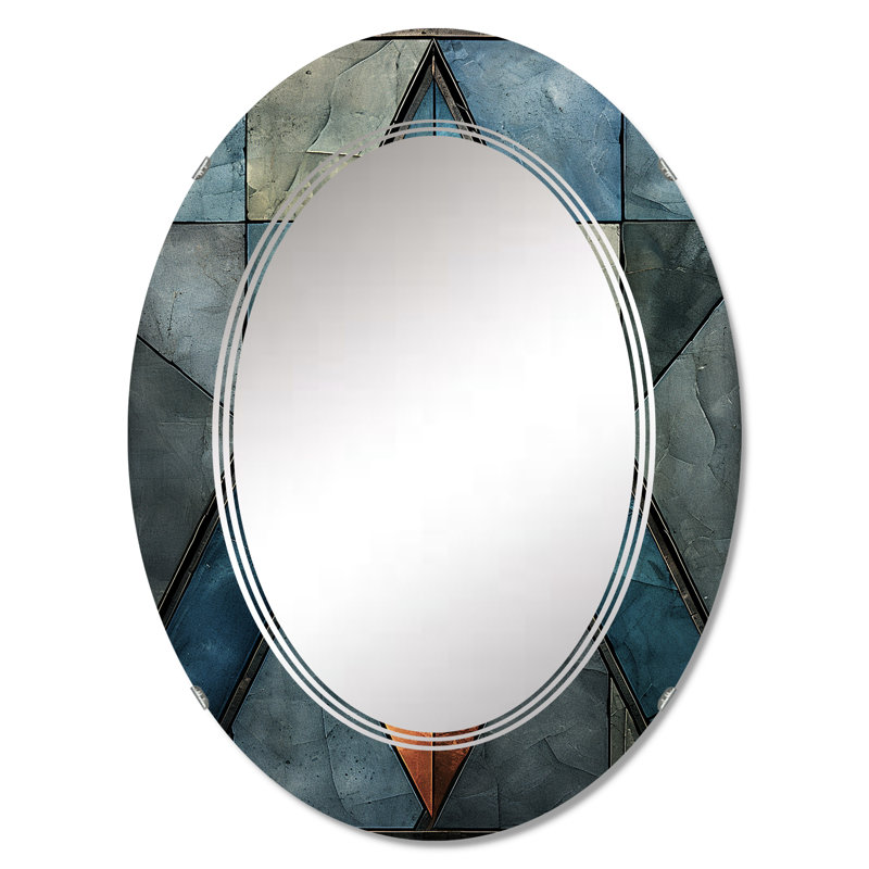 Maeline - Miroir mural moderne ovale, 36 po x 24 po