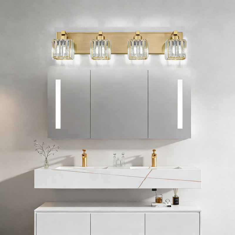 Luminaires de salle de bain Modern Modern, H 6 po x l 28 po x P 7 po, 4