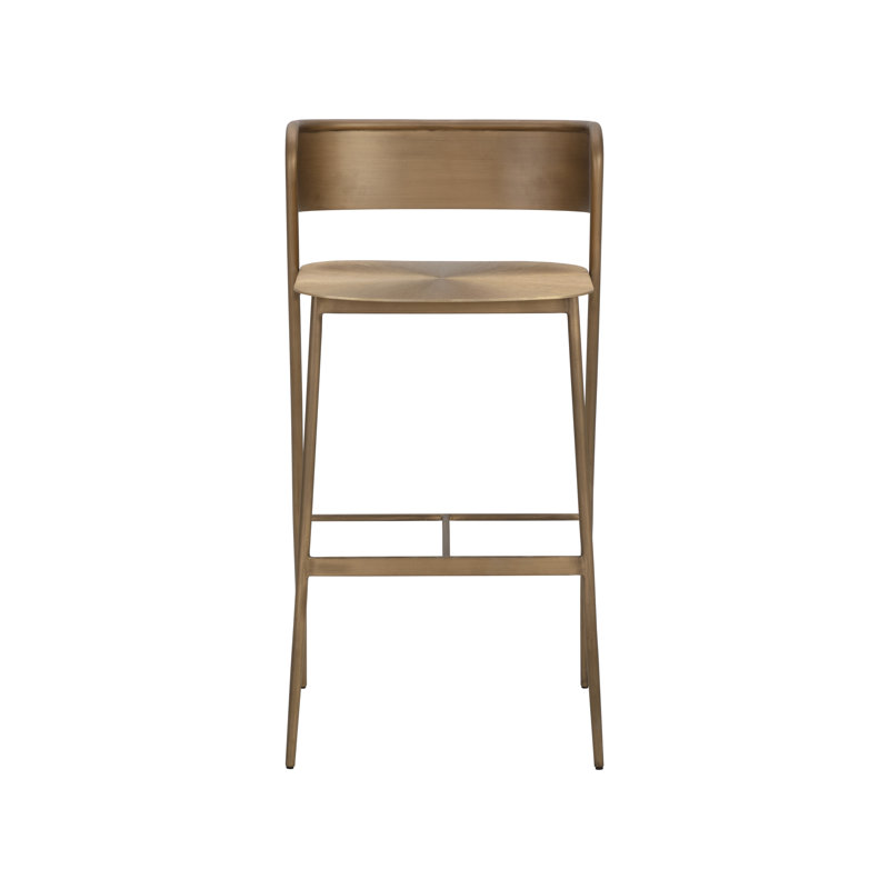 Syed Bar Stool, Antique Gold, Counter Stool (25.50” Seat Height)
