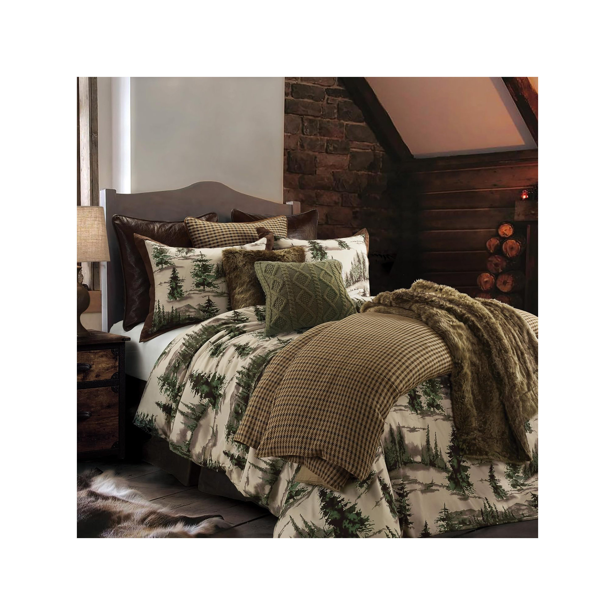 Wolf Fur Hand Woven Throw Blanket, 60"L x 90" W