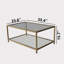 Table basse rectangulaire en verre