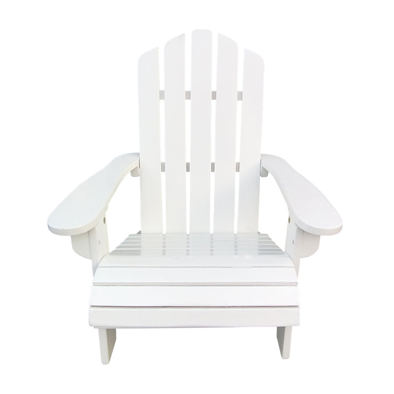Chaise Adirondack d'extérieur ou d'intérieur en bois, Blanc