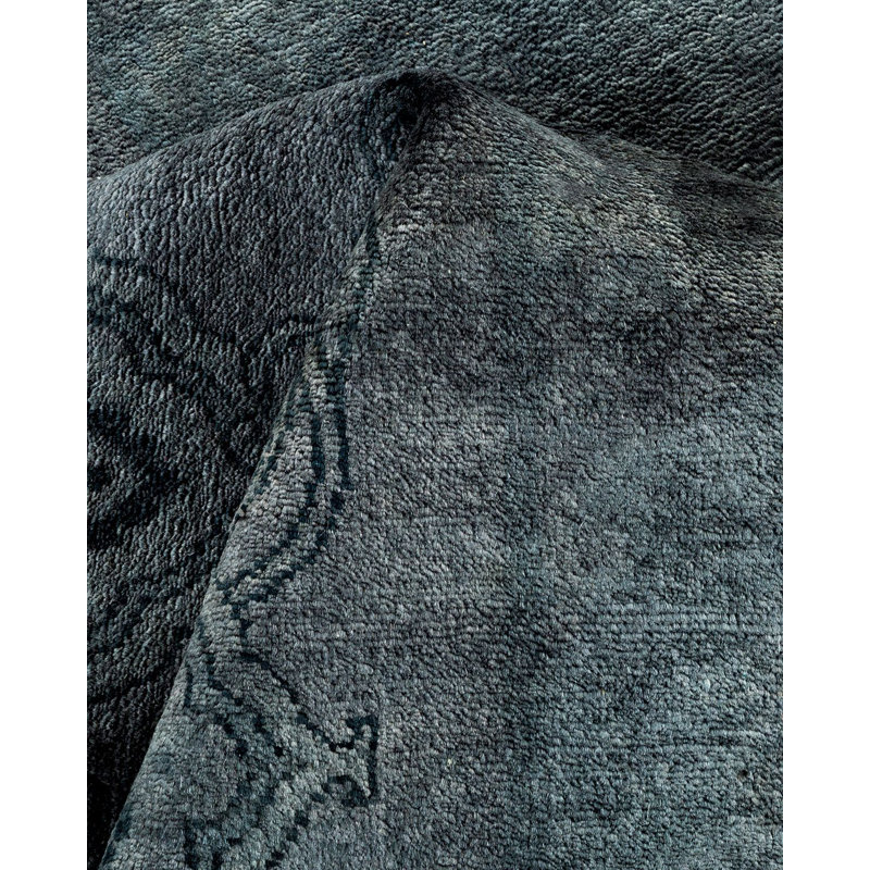 Tapis gris unique de 9 pi 4 po x 11 pi 5 po Yamily