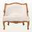 Satvay Beige Upholstered & Honey Finish Low Seat Accent Chair, 27.2'' H X 28.81'' W X 25.26'' D