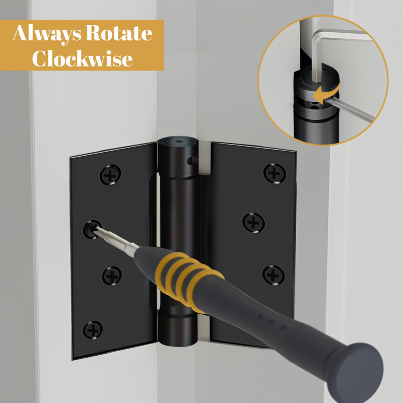 64'' x 64'' Steel Surface Mount Hinge, Paint Black