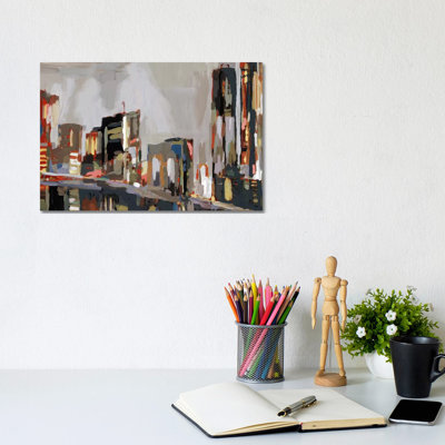 Manhattan Nights by Edward Selkirk - Wrapped Canvas Painting