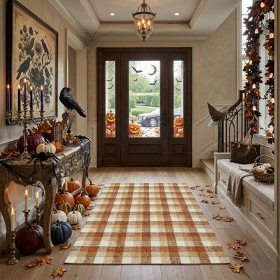Azevedo Plaid Handmade Tufted Wool Area Rug