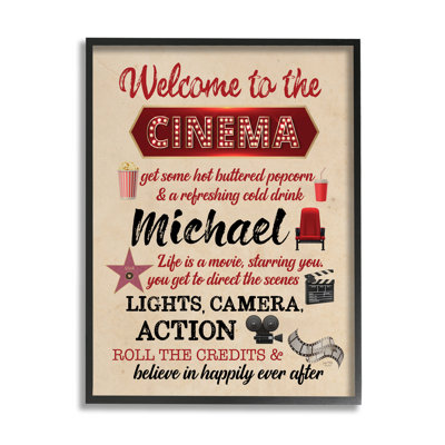 Art mural personnalisé Welcome to Cinema cmw-030