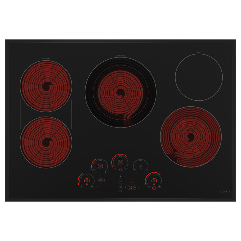 Café 30" Electric Cooktop with 5 Elements and Griddle, Matte Black