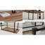 Table rectangulaire 59 "- pieds en métal, construction stable, maison et cuisine en bois moderne pour la salle à manger, noir-1123227378