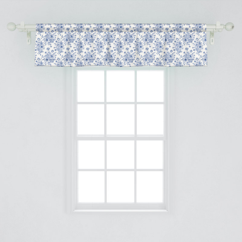 Ensemble de 2 cantonnières à fleurs anémone Ambesonne, L 54 po x L 12 po