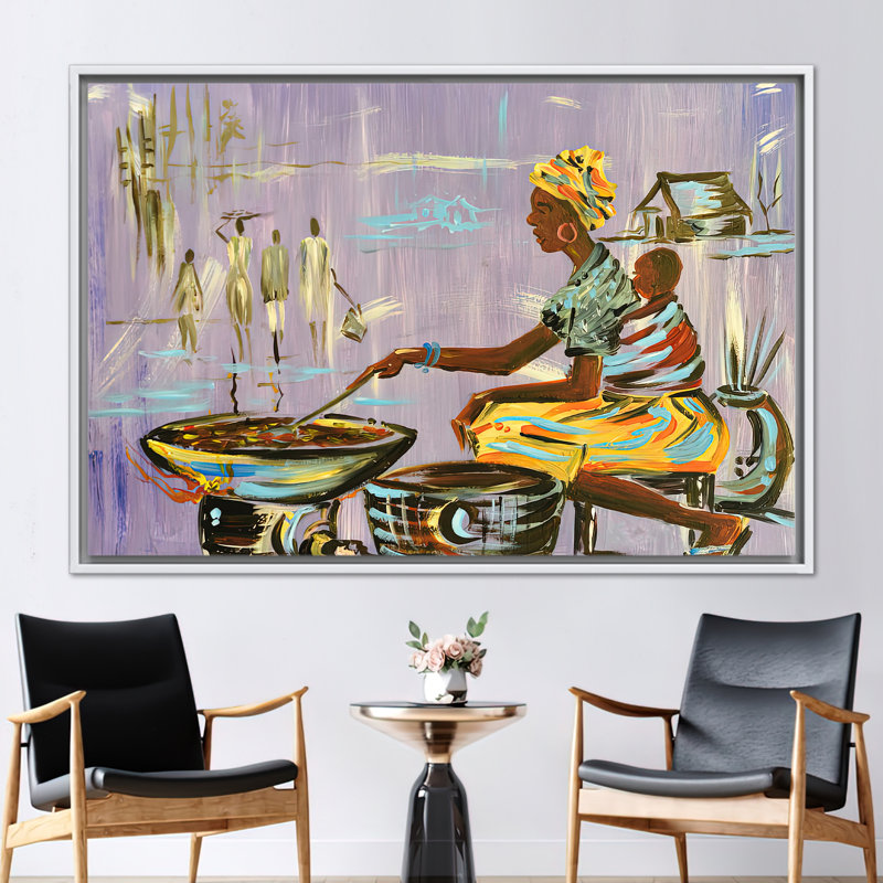 Print on Canvas, 60 cm H x 90 cm W, White Floater Framed