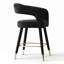 Tabouret de bar 24 po à hauteur de comptoir avec dossier en tonneau ouvert et repose-pieds doré-1621282949