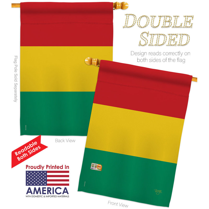Double Sided 40'' H x 28'' W Polyester Flag Set