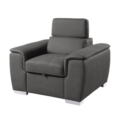 Samat 45" Modern & Contemporary Chair - Chair, Integrated Pull-Out Ottoman for Instant Relaxation, Custom Adjustable Headrest
