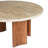 Catalena Round Stone Top with Solid Wood Base Dining Table