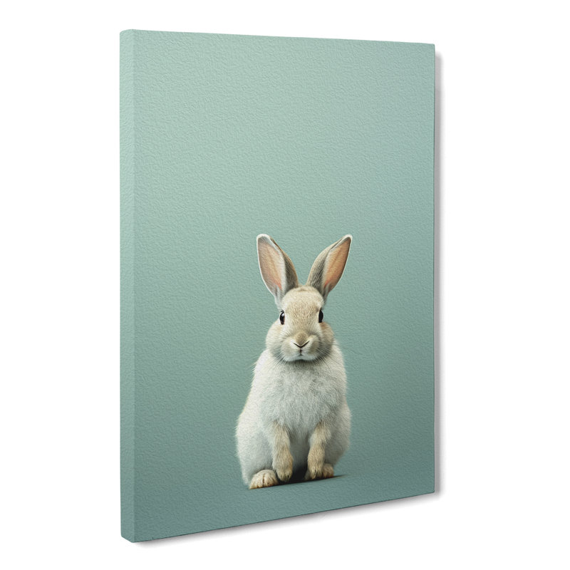 Rabbit Minimalism - Wrapped Canvas, 50cm H x 35cm W x 3cm D