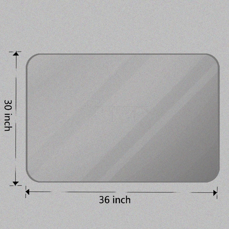 Miroir d'appoint mural avec cadre en métal l 36,01 po x H 30,01 po