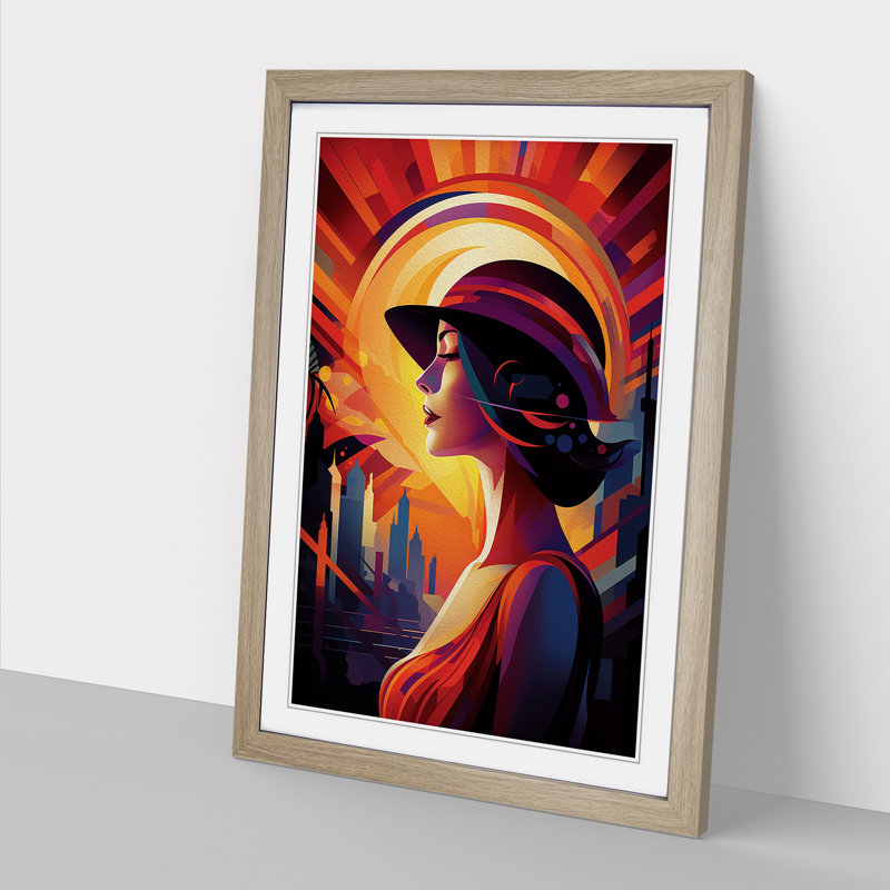 Single Picture Frame Print on Wood, 34cm H x 25cm W, Oak Framed