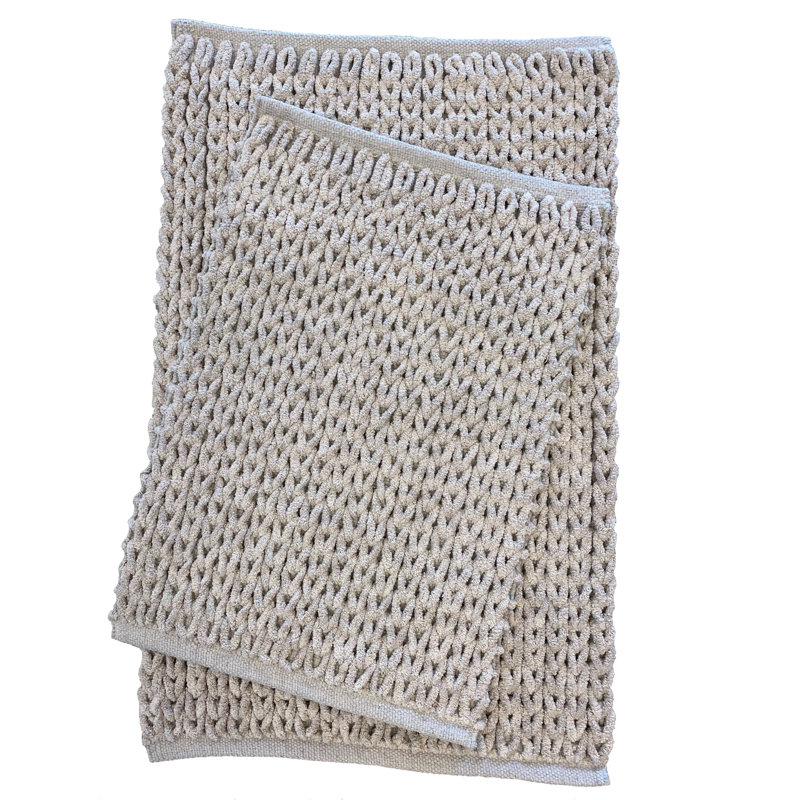 Ensemble de 2 tapis de bain Berangere, Argent