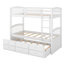 Lit superposé simple au-dessus d'un lit simple en bois avec lit gigogne et tiroirs, espresso-1820455029