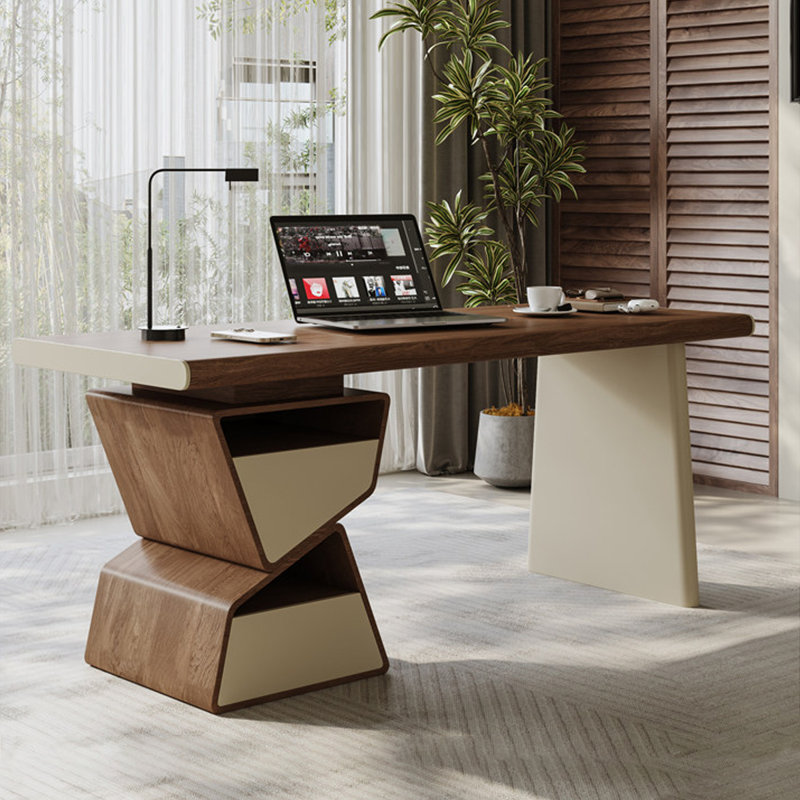 Bureau en bois massif à panneaux multiples pour une utilisation à la maison dans le bureau, 29.53"H*55.12"W*27.56"D