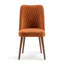 Chaise parsons rembourrée en velours Ackley-1125912043